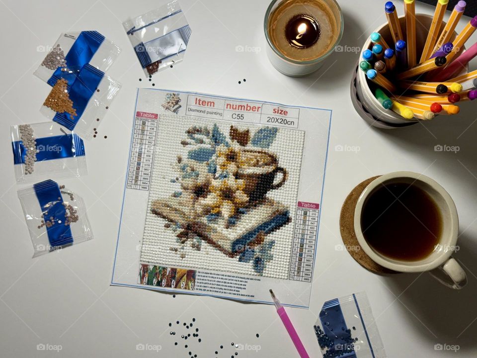 Diamond painting, hobby, leisure 