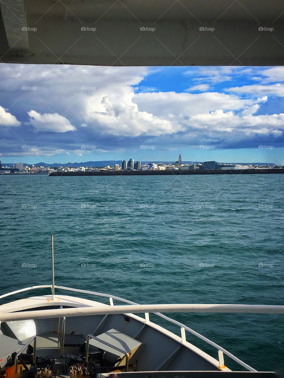 Coming into port from a whale watching cruise, the city of Reykjavik comes into view.   A city surrounded by nature’s awesome power and beauty.  That’s Iceland ,natural power am beauty.