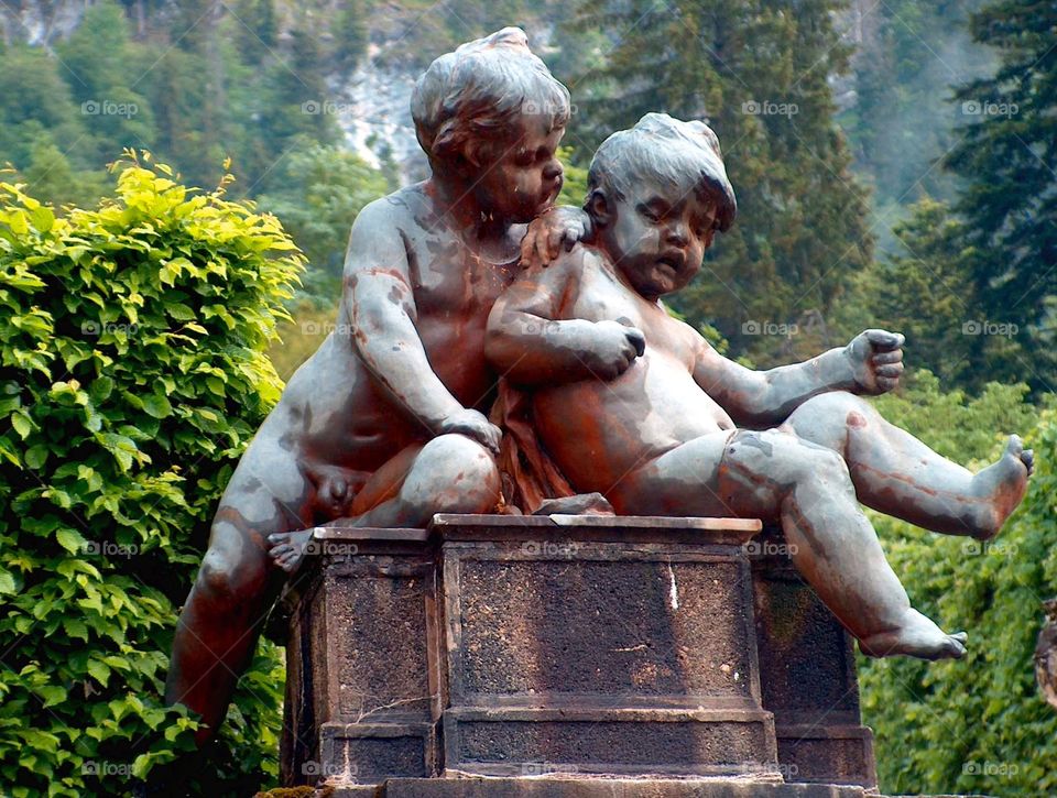 Cherubs I. Cherub statue at Linderhof Castle, Germany