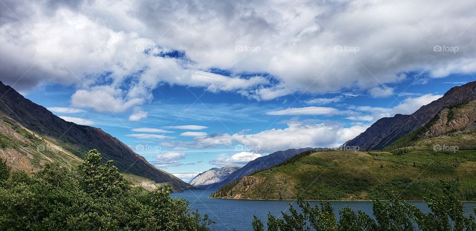Blue skies peaking through the clouds