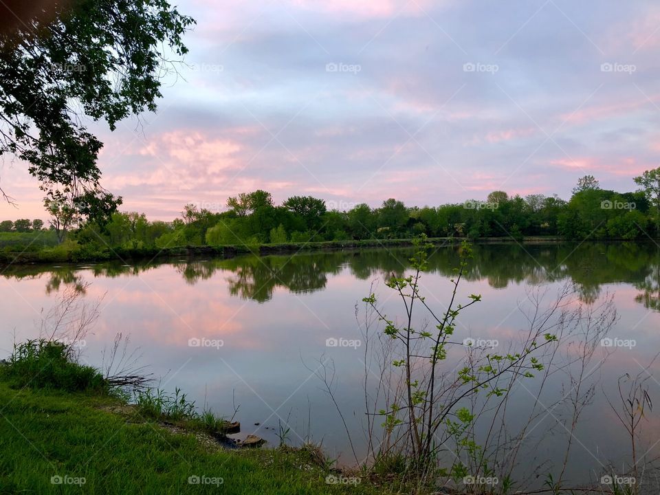 Beautiful Evening, Holiday Lake, Lafayette County, Missouri, USA