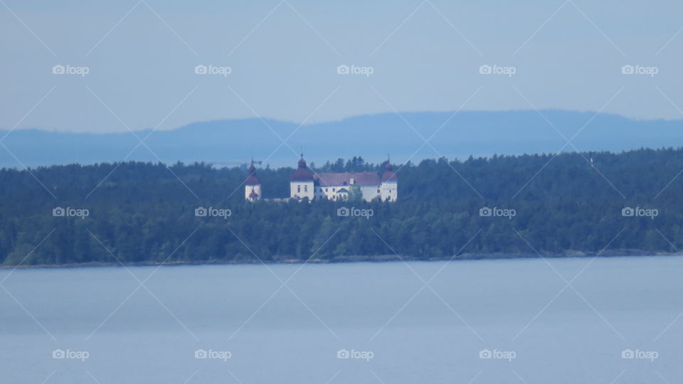 Läckö castle from Kinnekulle