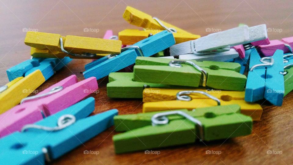 Colorful clothespin