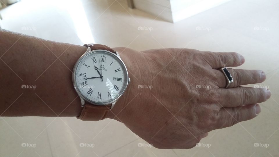watch in hand