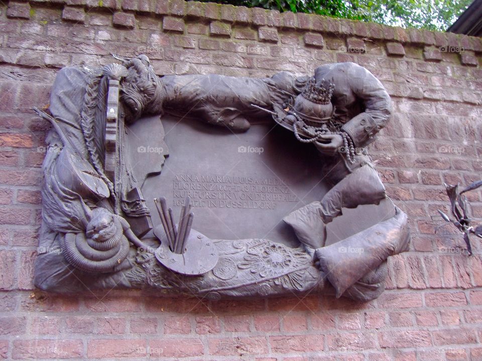 Memorial tablet on the wall