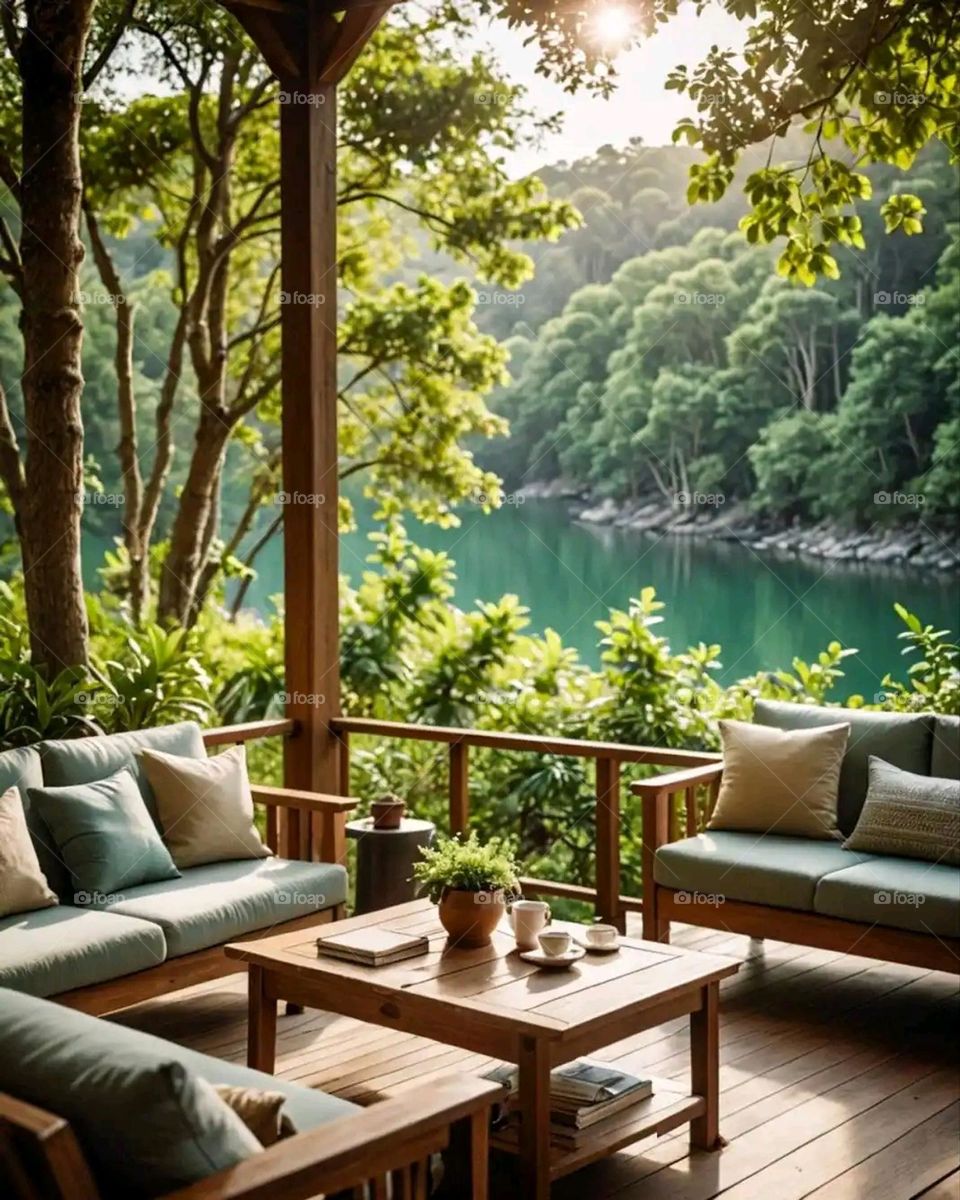 Glory be to God, the magnificent and picturesque view and the natural green trees are a view that is nothing more wonderful than it