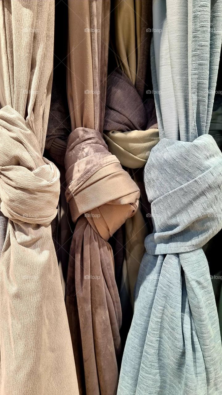 The texture of the fabrics