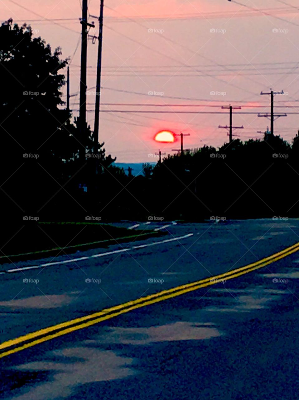 The sun is weird at sunset