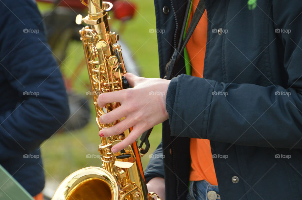 Boy Playing Saxophone