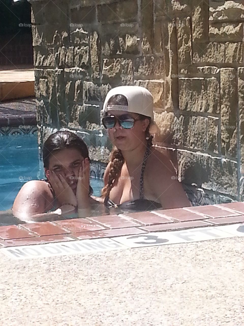 Pool time with the girls. Dallas-Texas