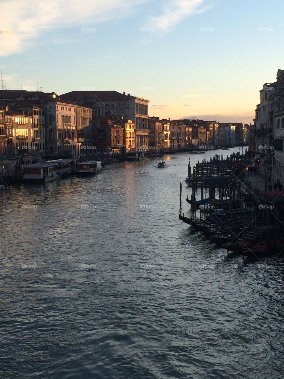 Venice at Sunset. Sunset on Venice's grand canal