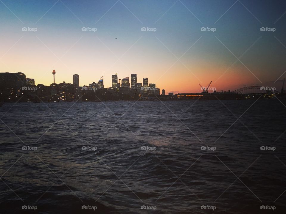 Sydney Harbor sunset  