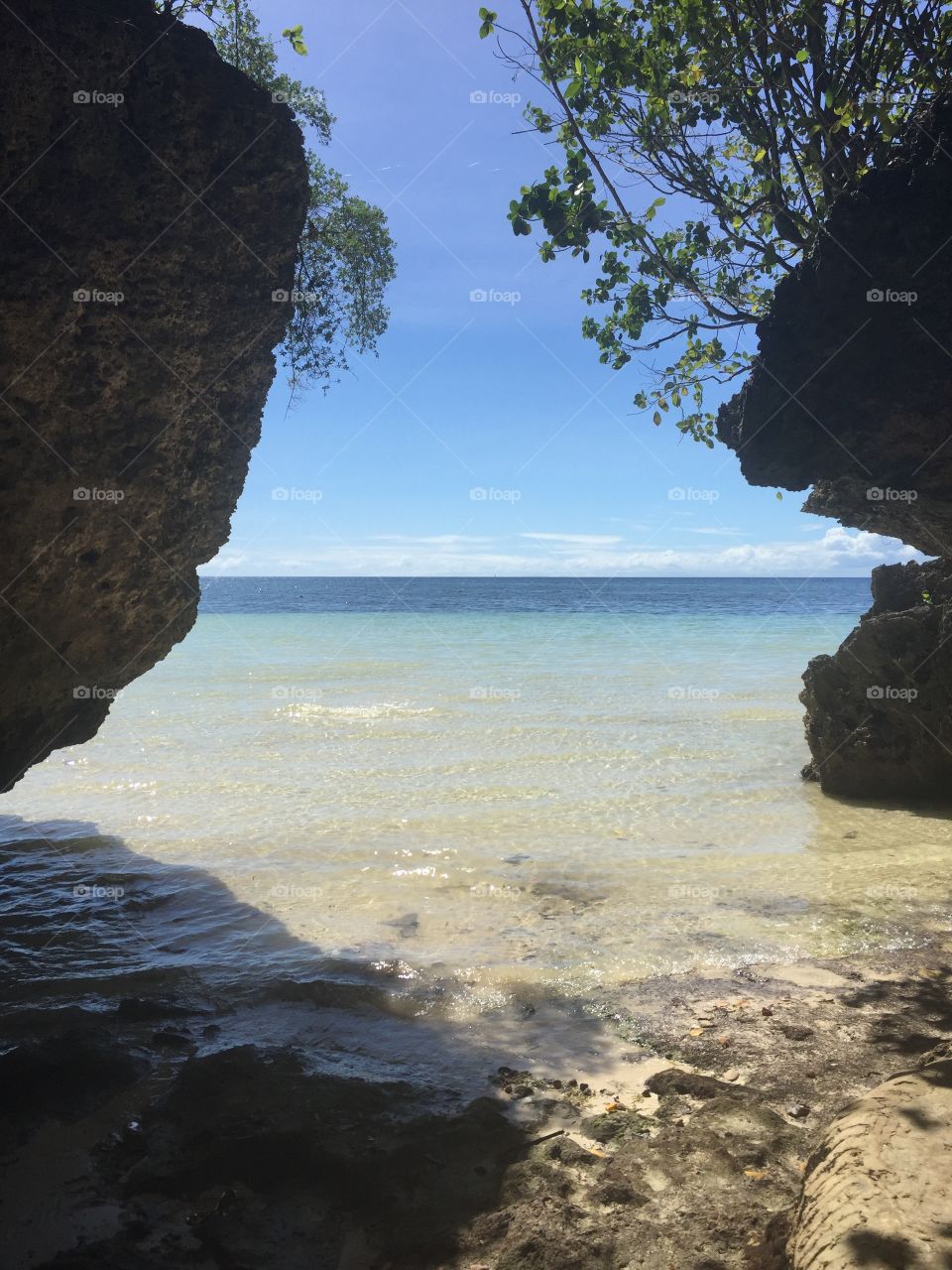 Exit from a cave in Camotes island, phileppines