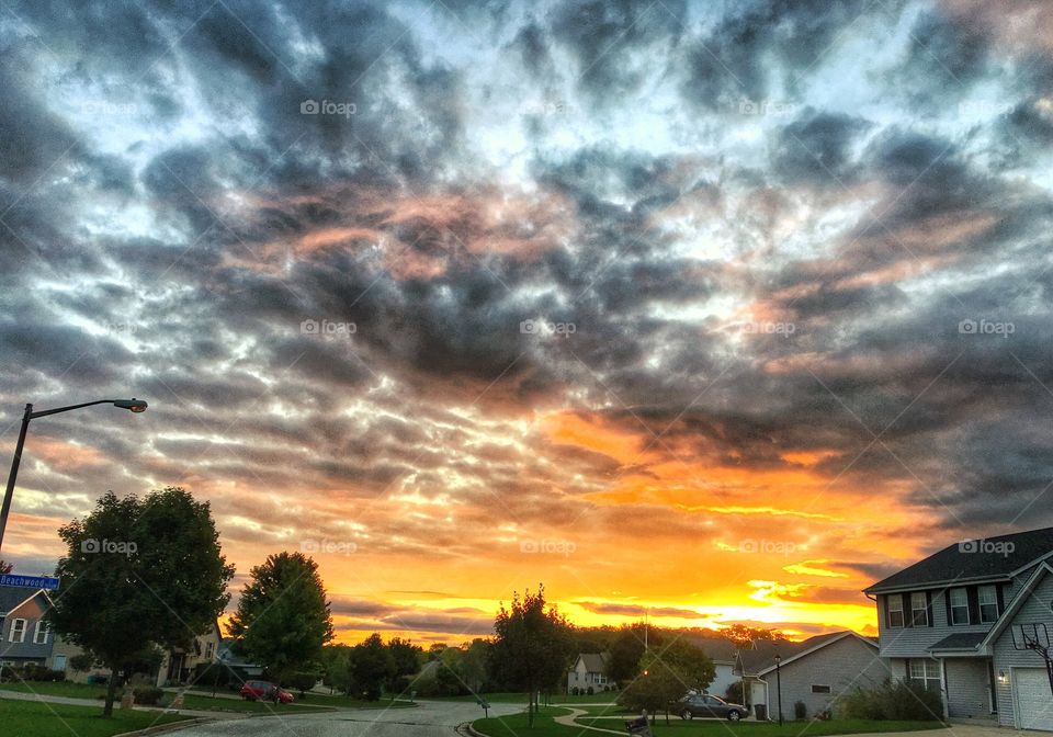 Scenic view of a sunset