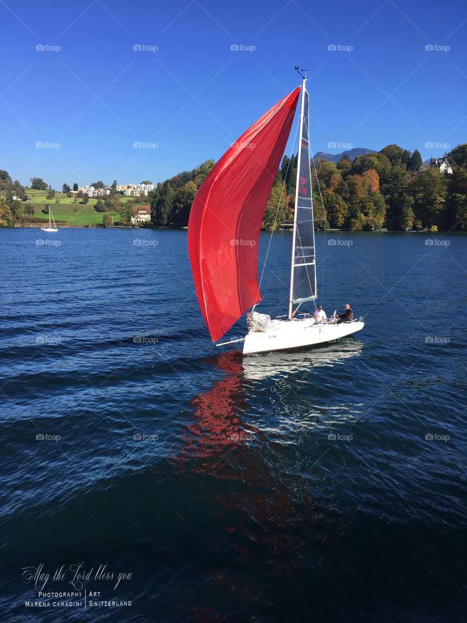 Sailing on lake