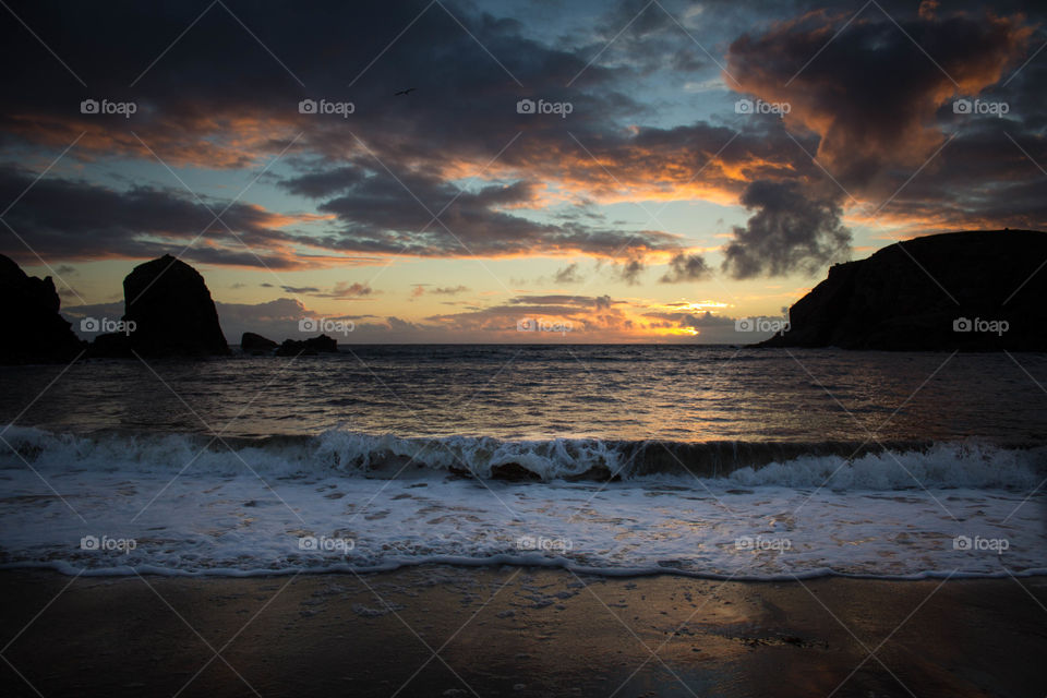 Sunset at Dalbeg on the Isle of Lewis
