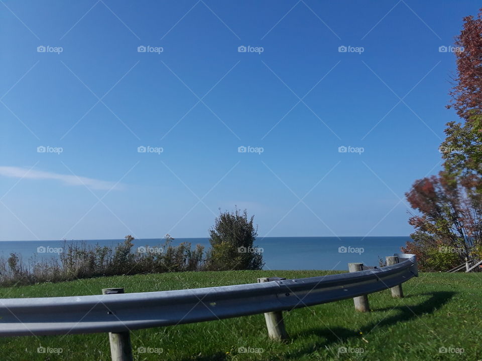 curved rail on the lake