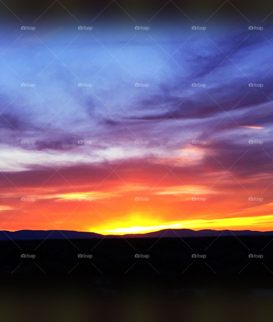 Sun setting on our escape