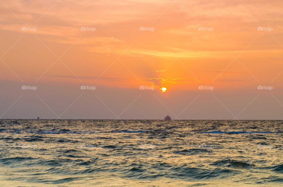 sunrise on the odesa beach