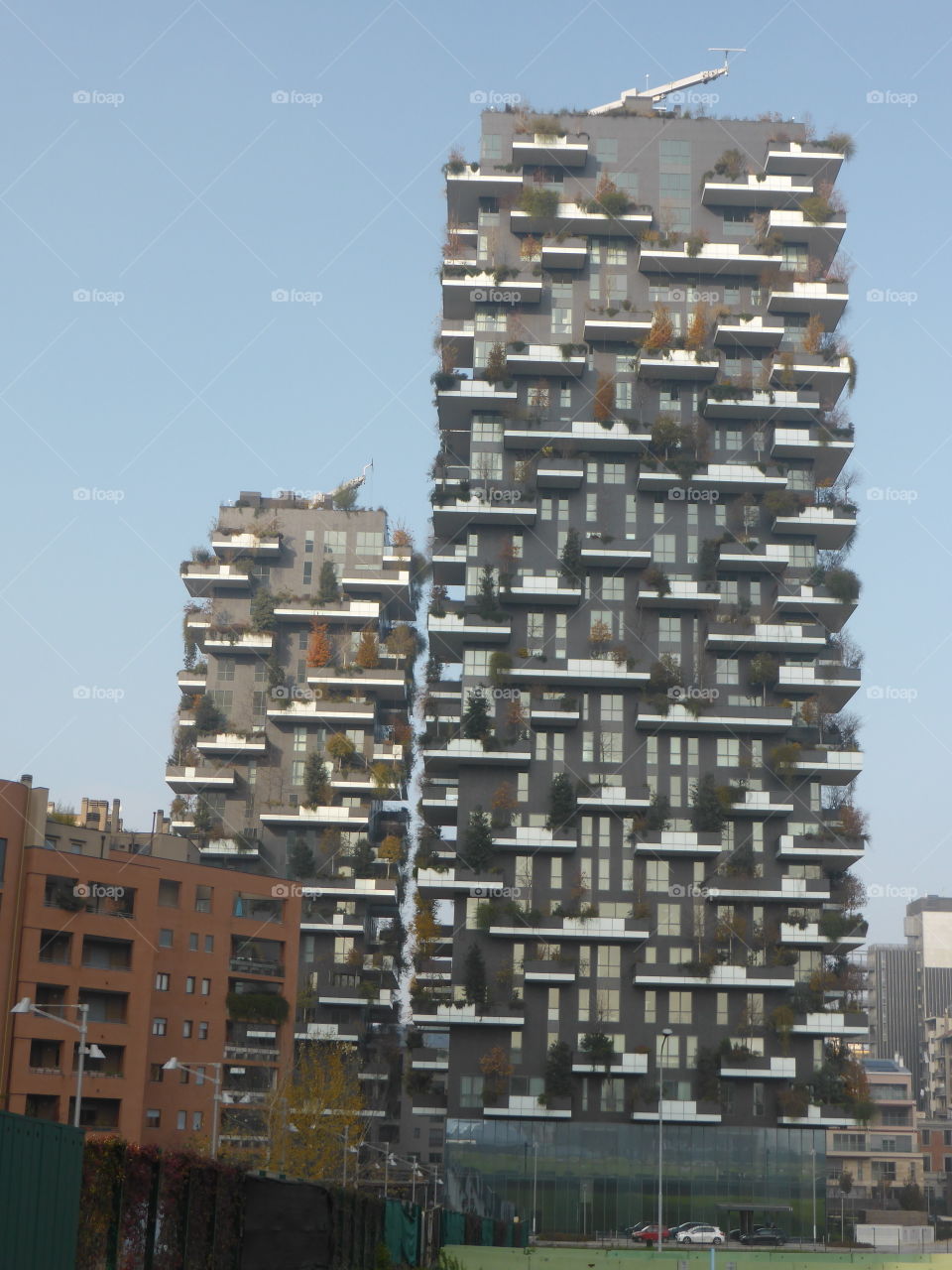 A strange residential building in Milan,Italy