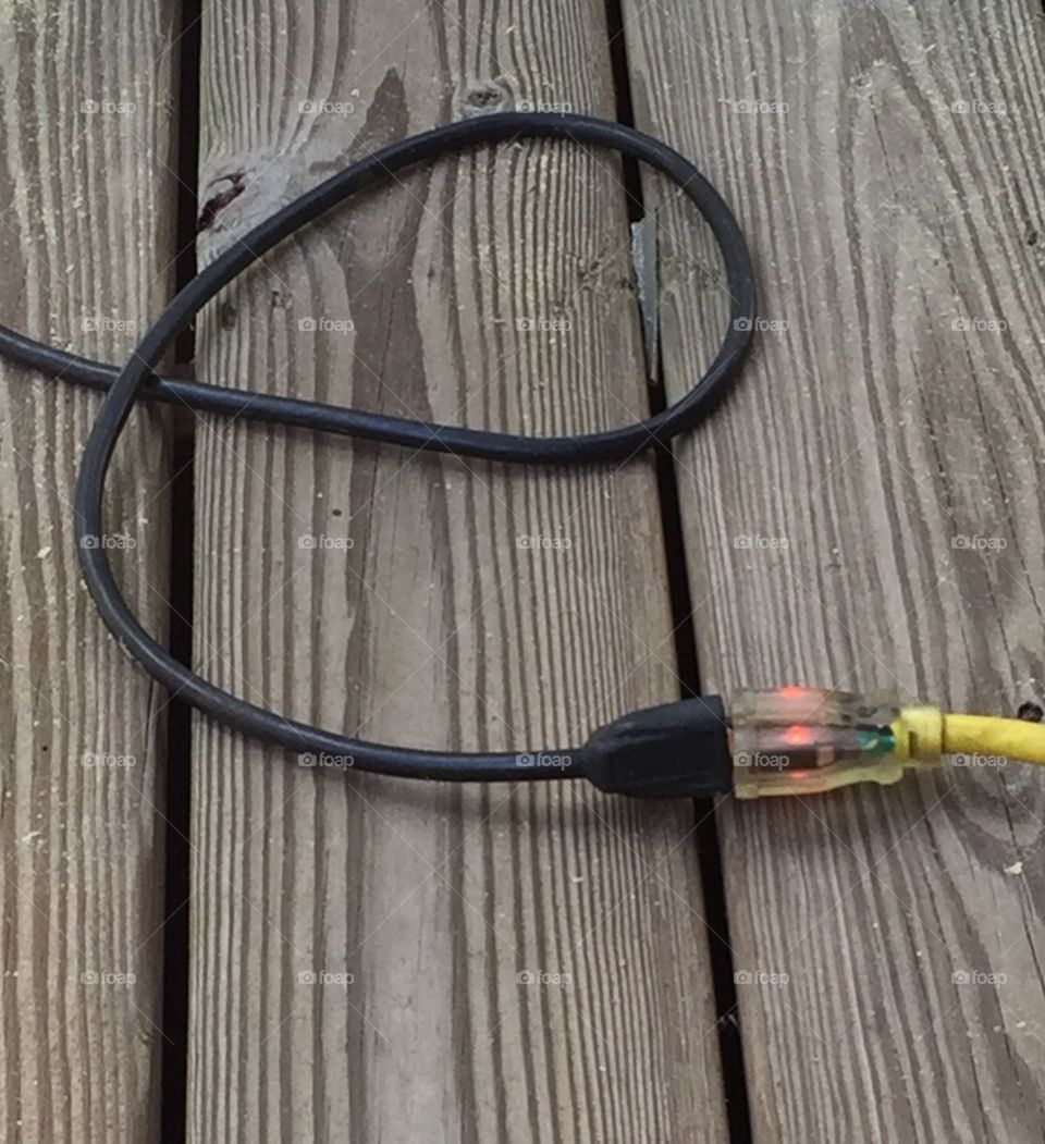 Electrical trip hazard on the walkway