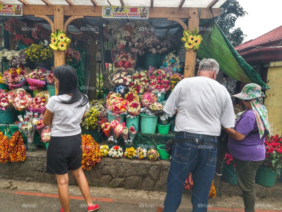 flower shop along the road