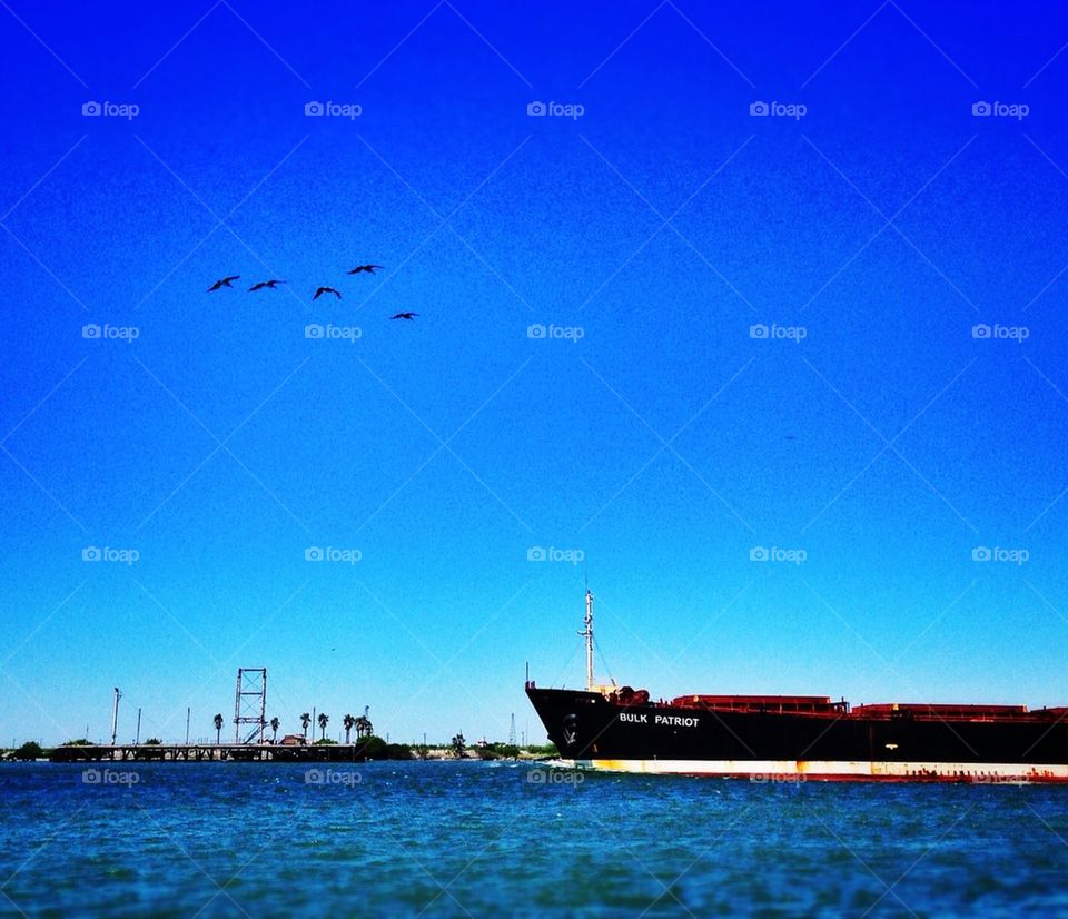 Welcoming the ship into harbor