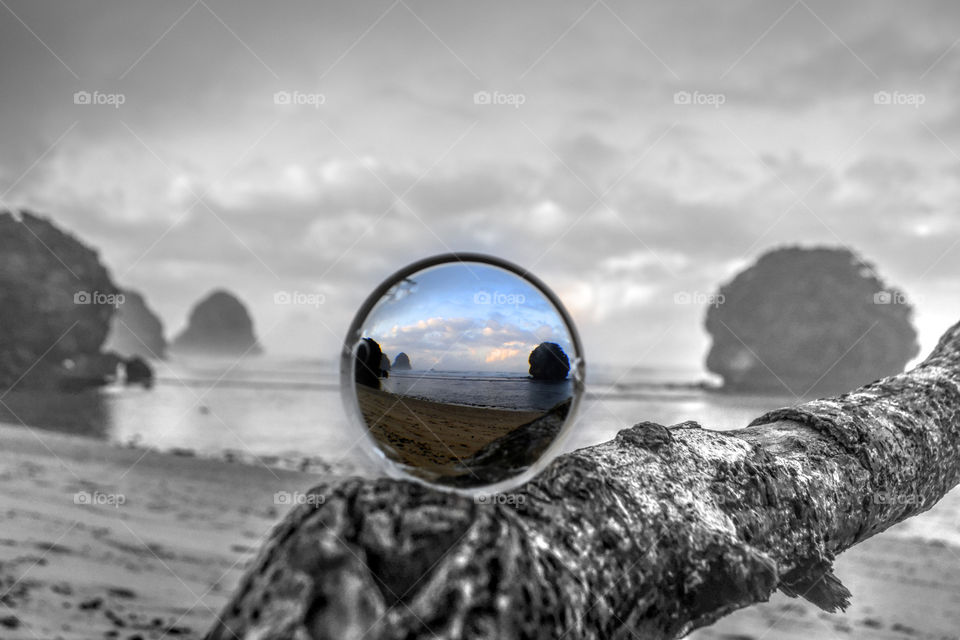 Beach in lenses