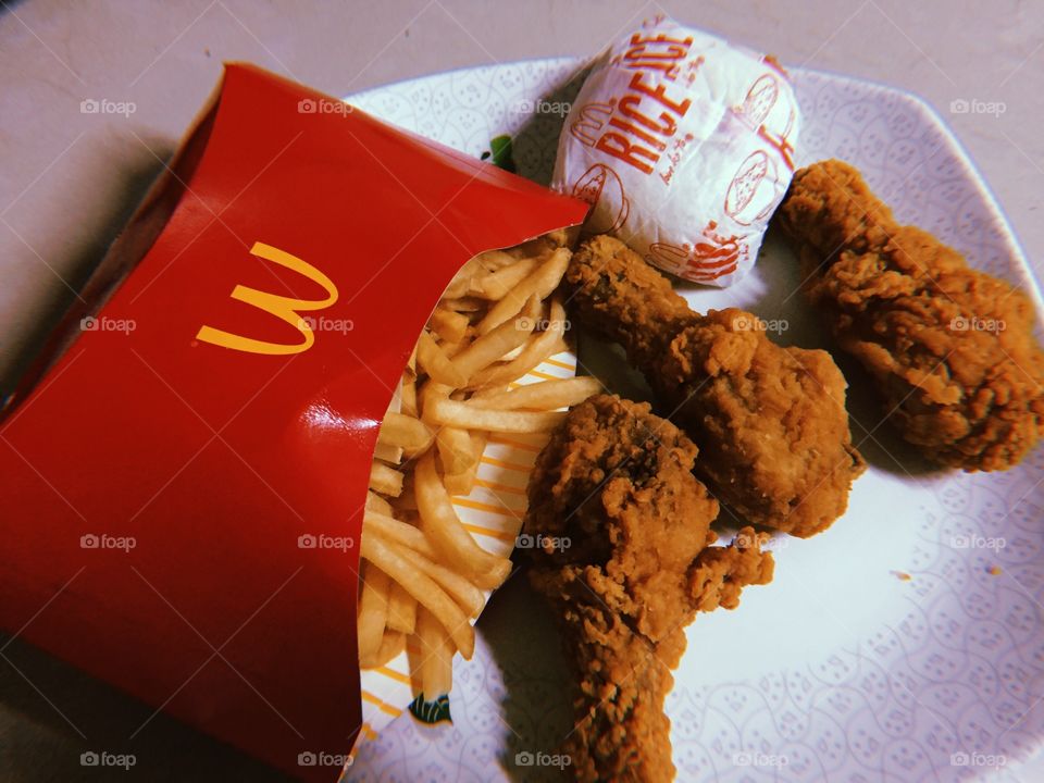 McDonalds mcdo chicken fries rice
