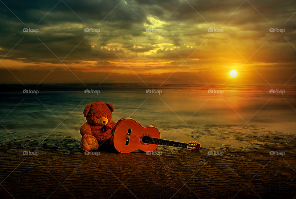 sunset at ambalat beach