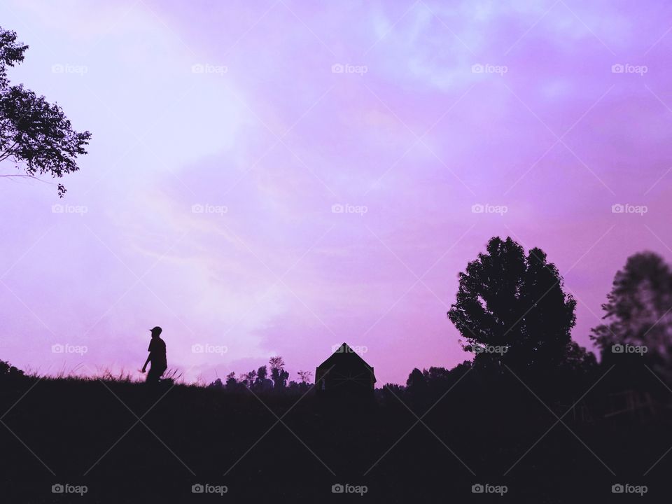 purple sky