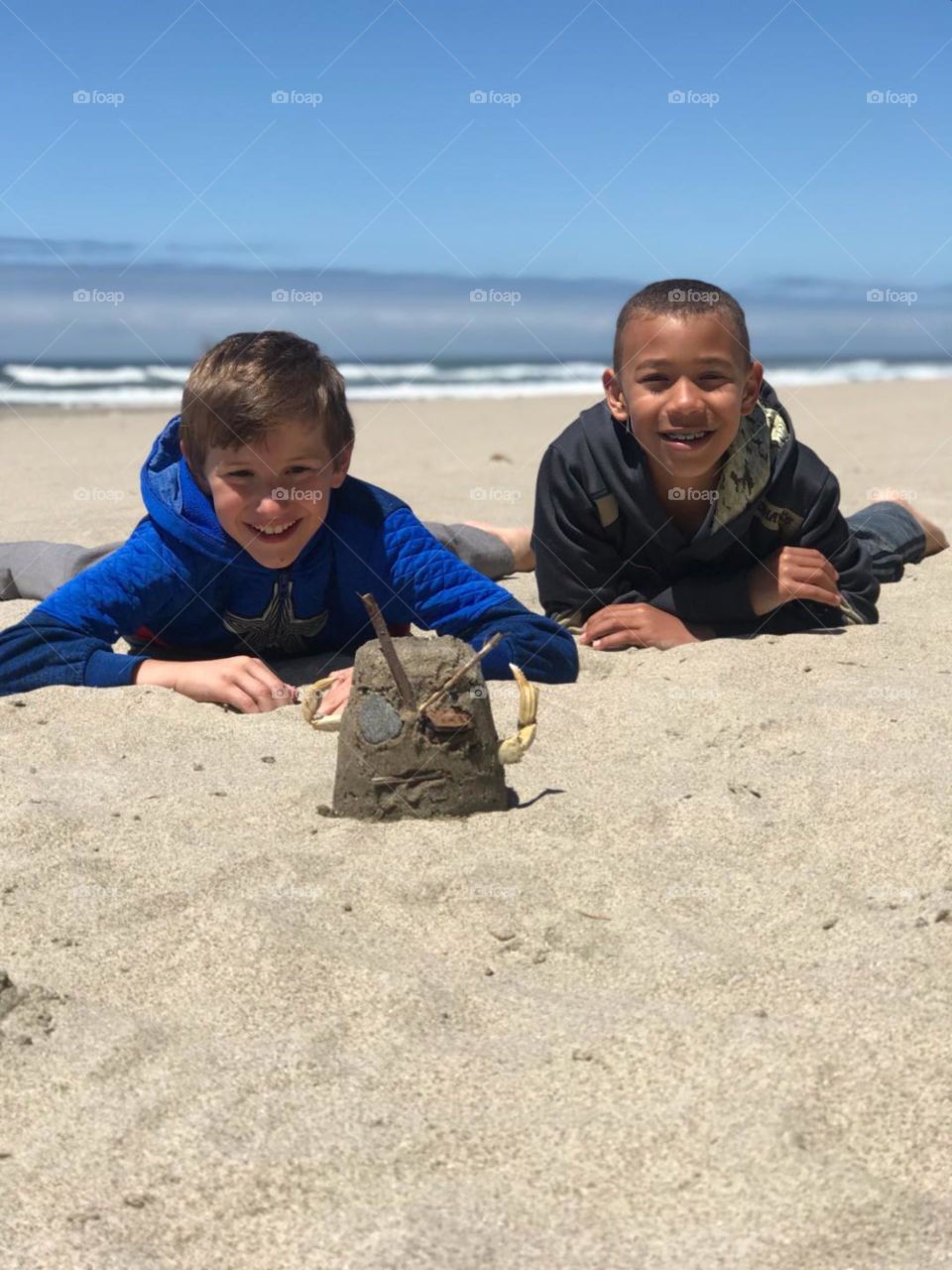 on the beach in the sand