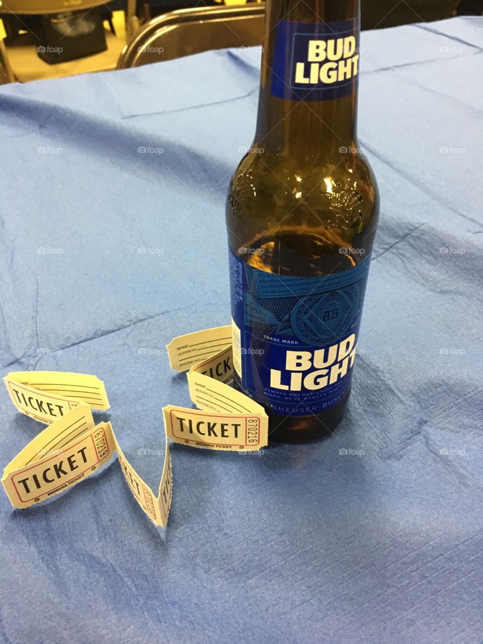 Bud Light and door prize ticket.... feel lucky!!!!