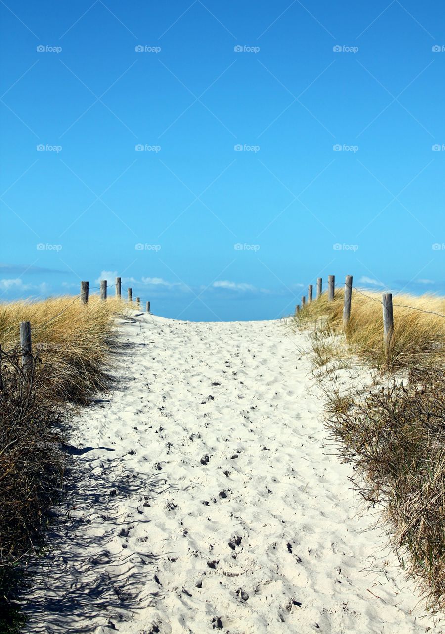 View of path to the beach