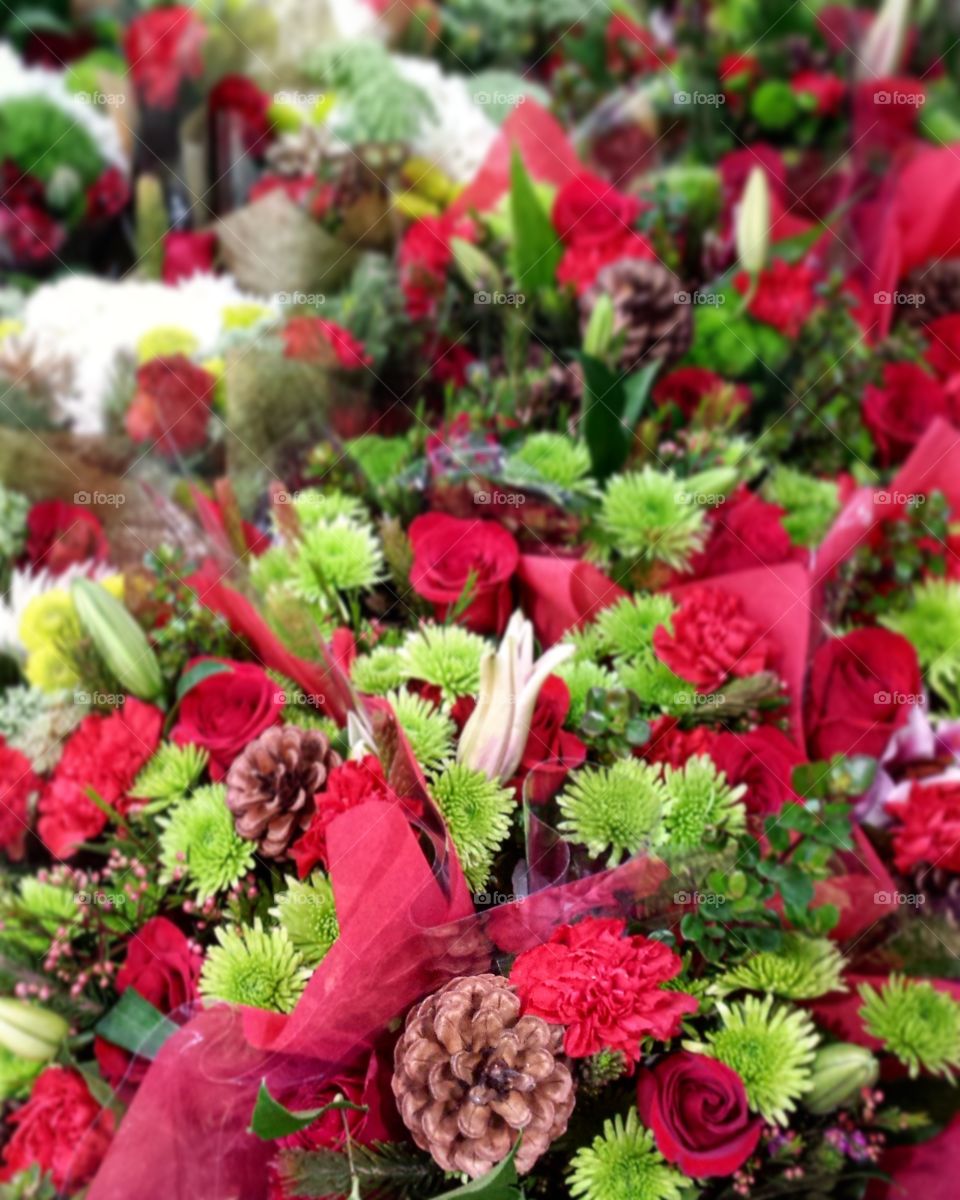 Christmas bouquet flowers