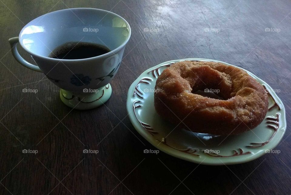 coffee and donut