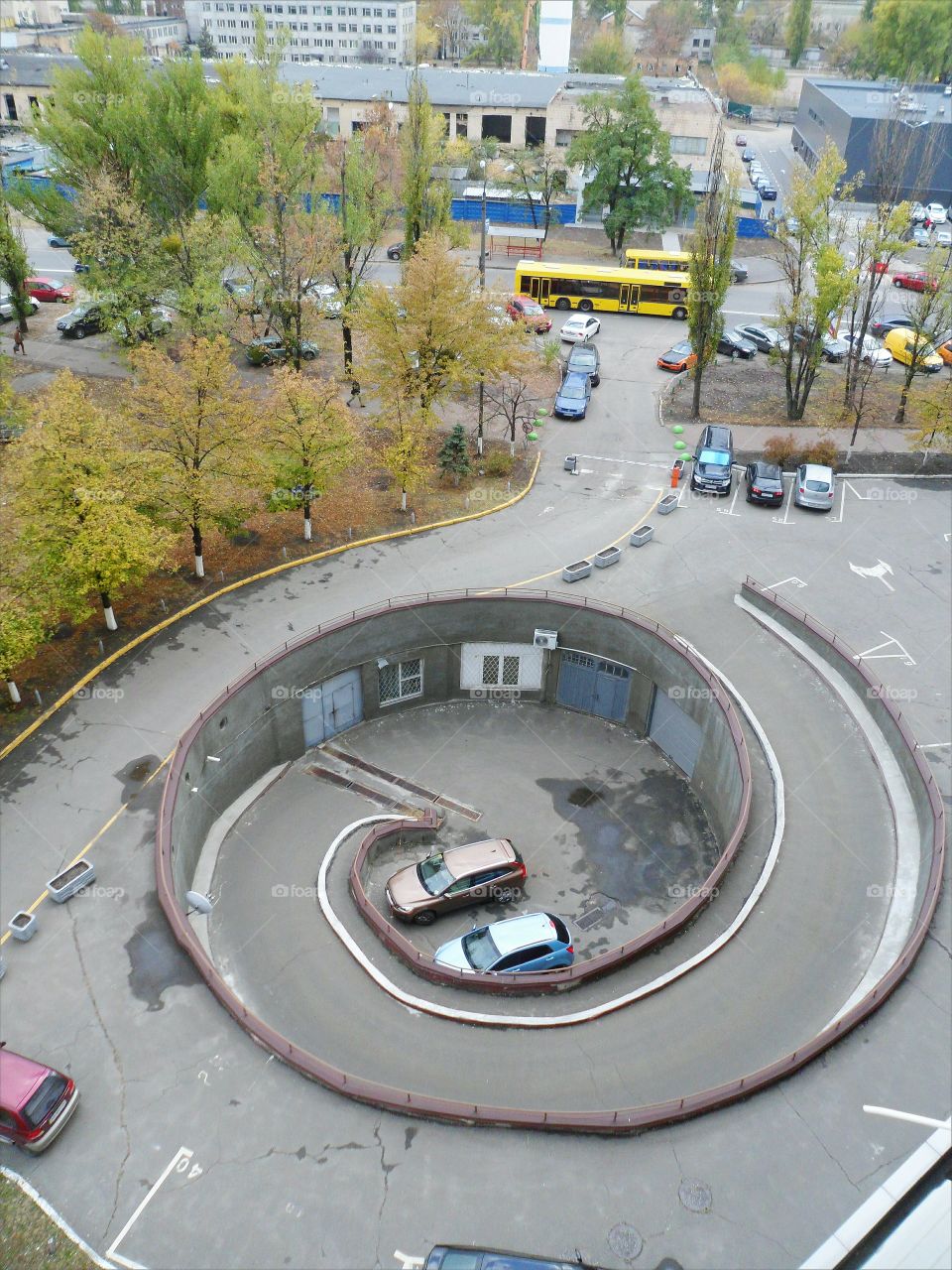 parking car top view