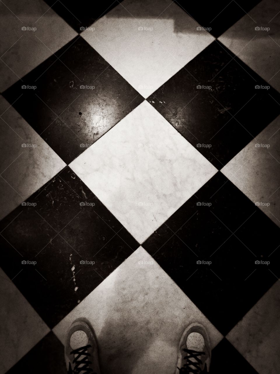 Checked floor 