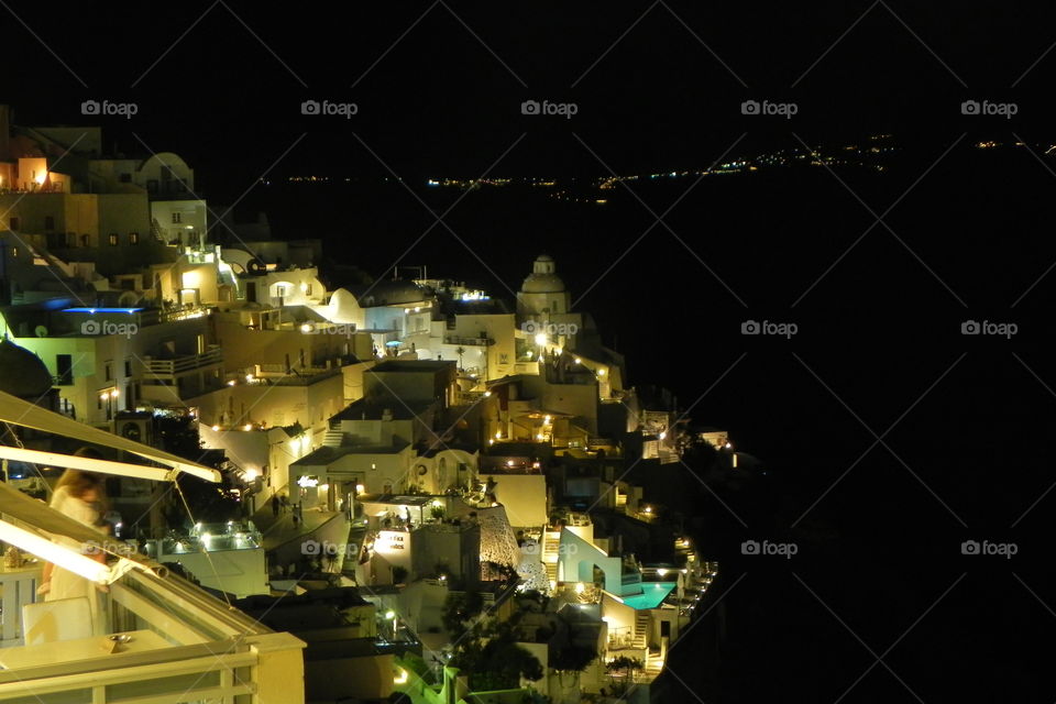 Santorini by night