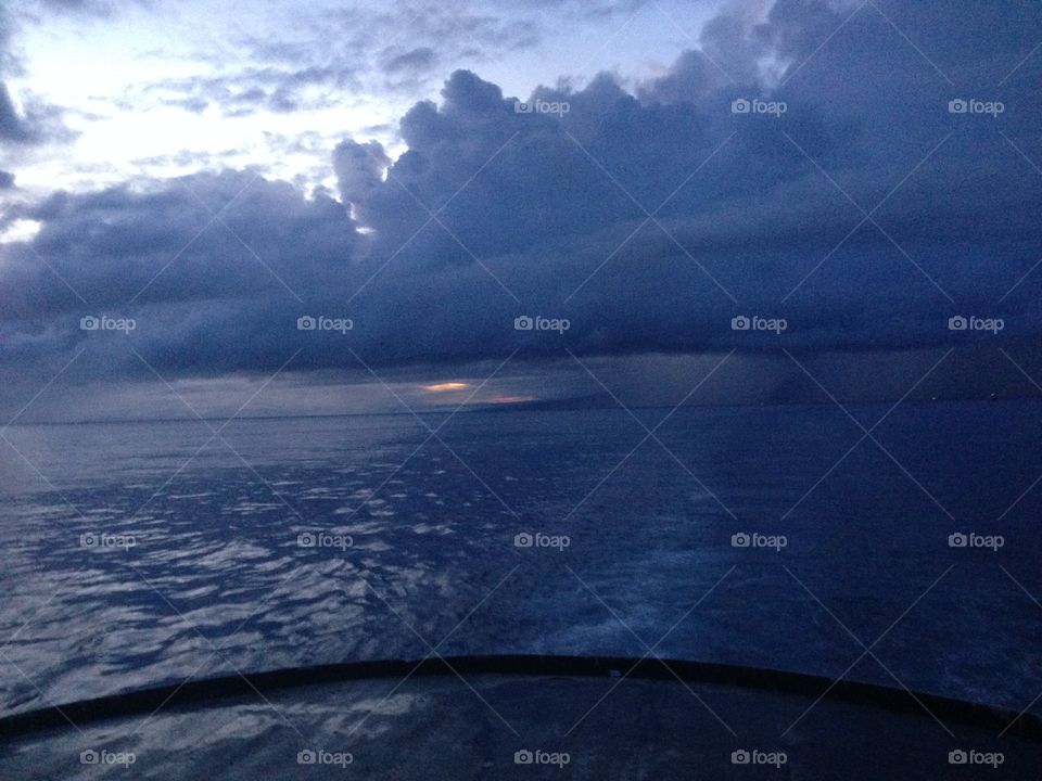 Sea is blue Clouds is wonderful 