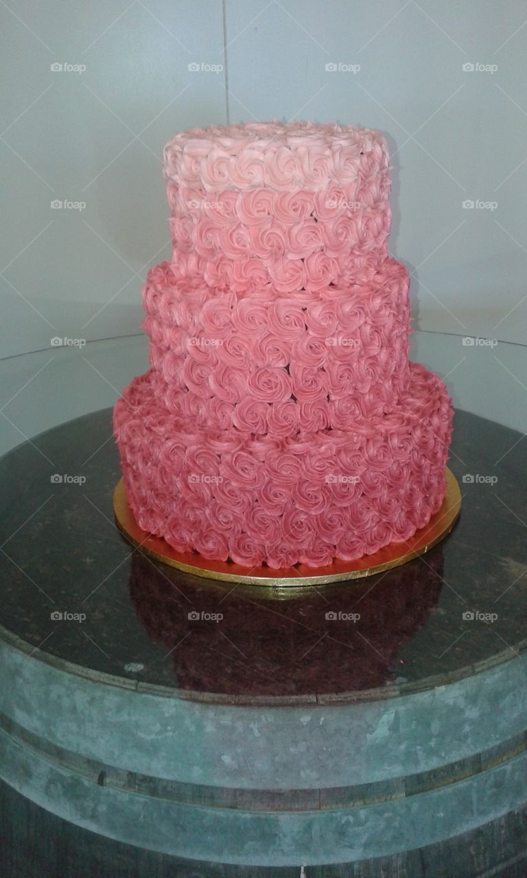 wedding cake. ombre cake