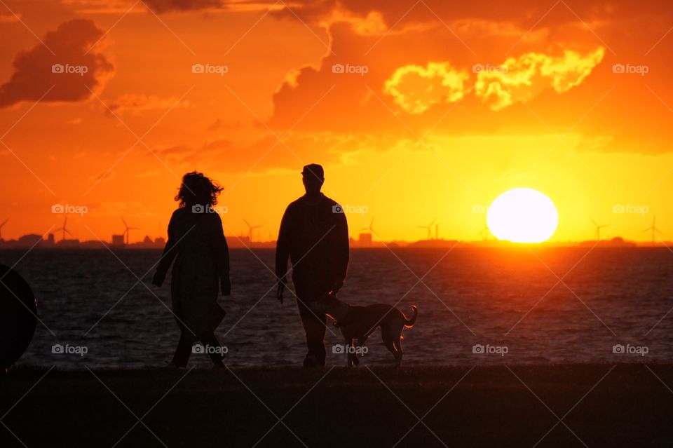 Silhouettes in sunset