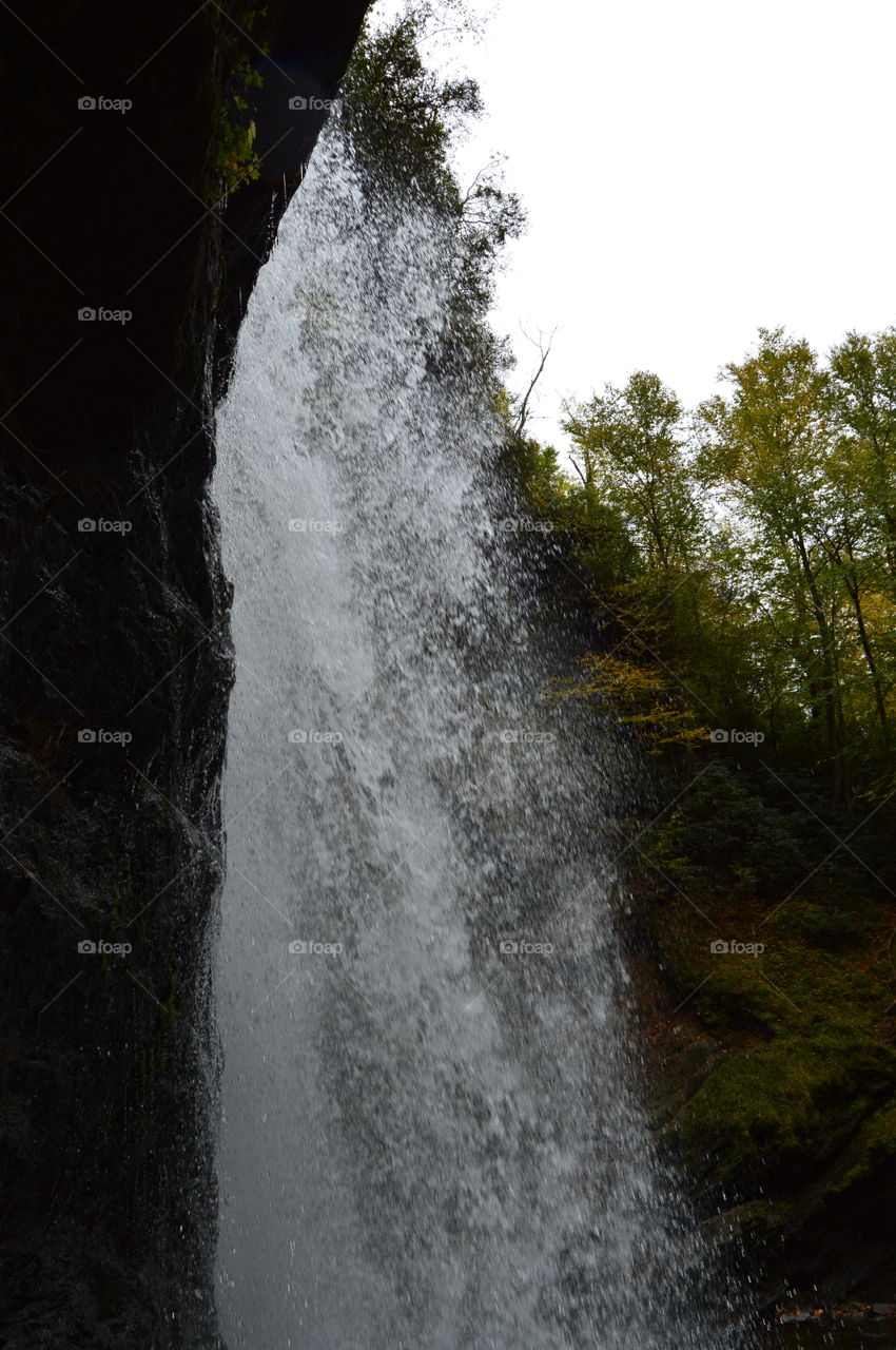water fall Looking glass falls in North Carolina