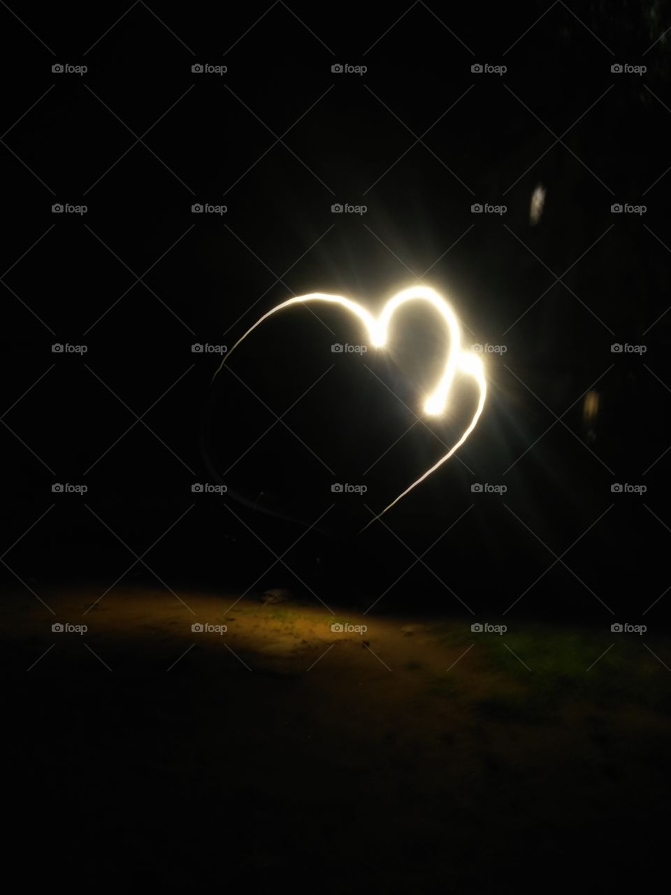 beautiful light painting in night