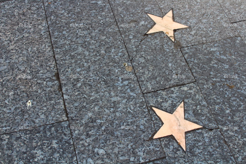 star on pavement