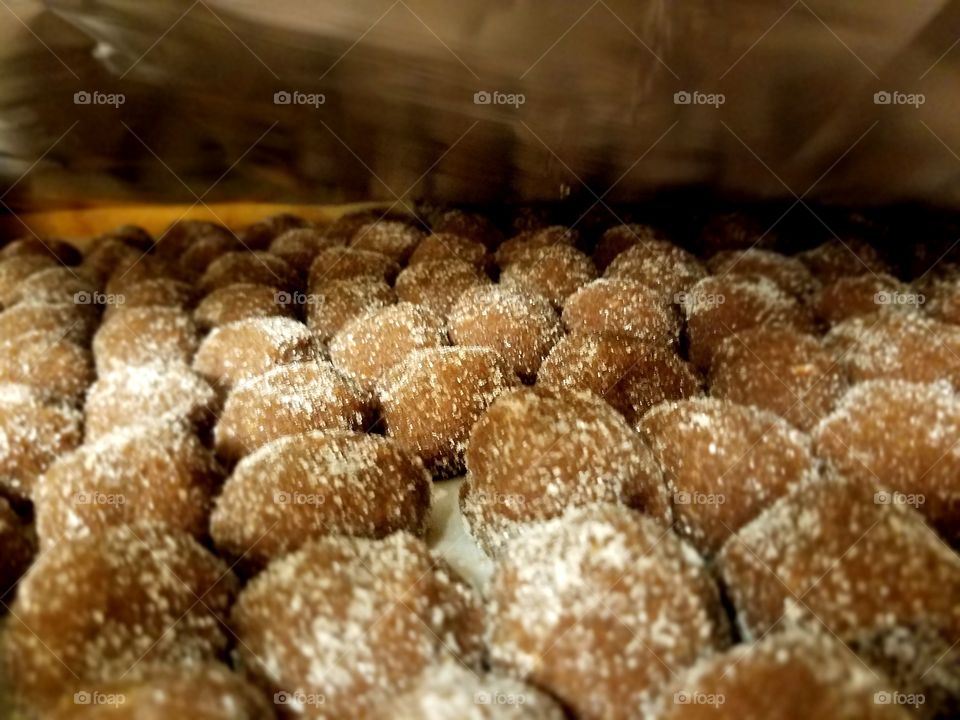 Rows of Rum Balls