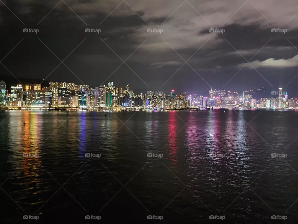 lighting night city