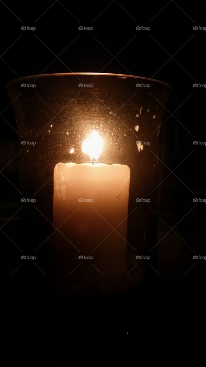 glowing candle