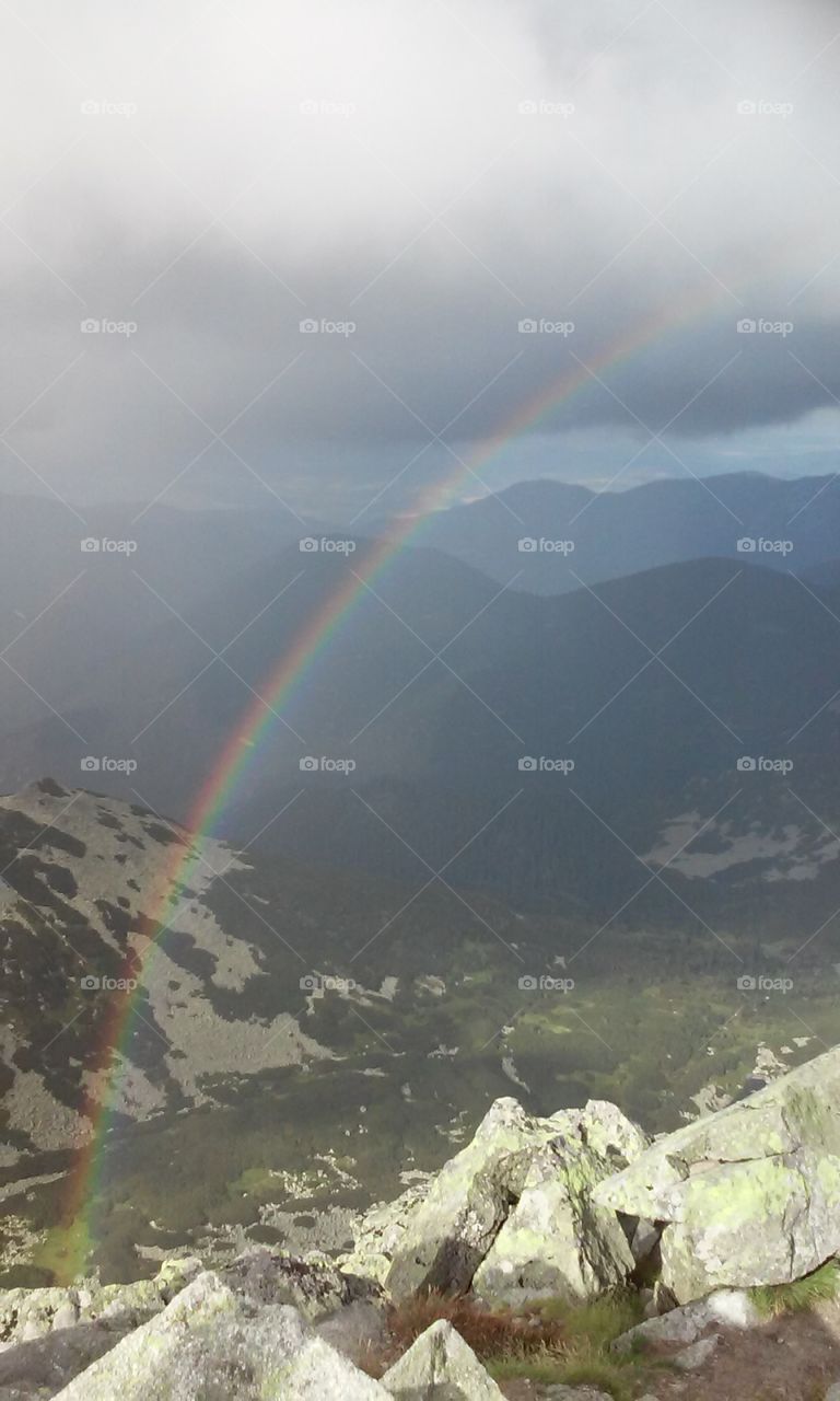 Rainbow over the Low Tatras mountains ,Slovakia