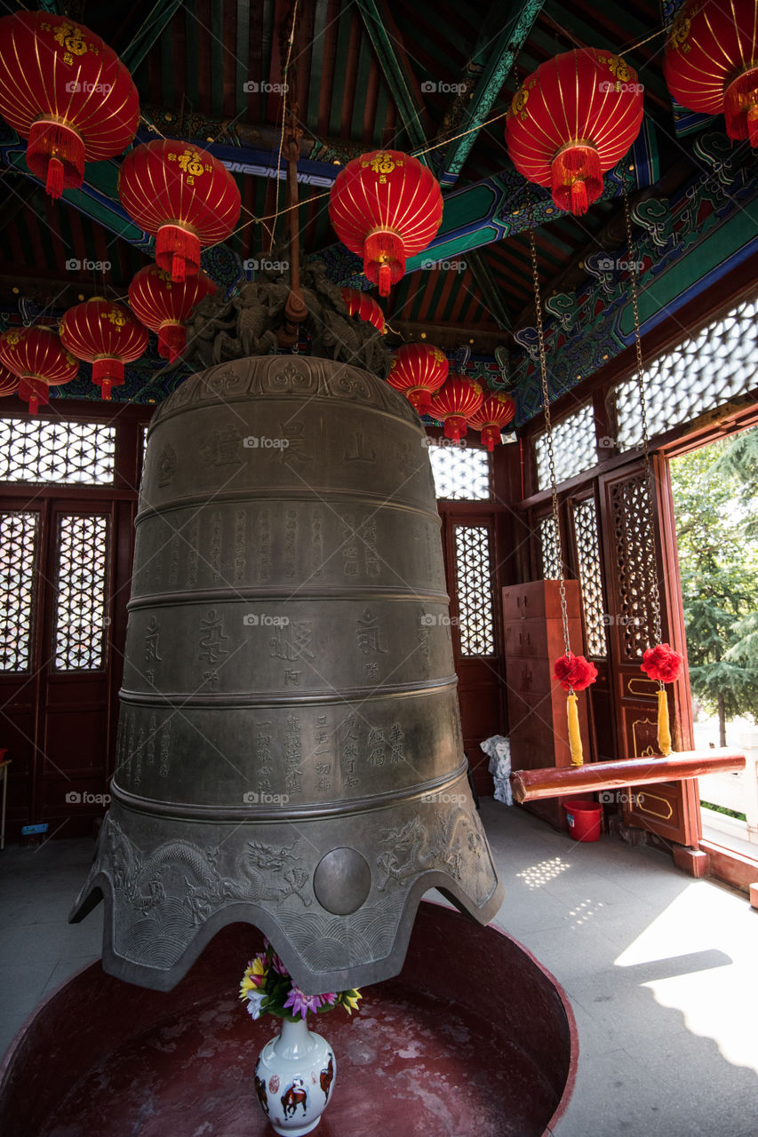 Asia, China, Beijing, chinese temple big bell